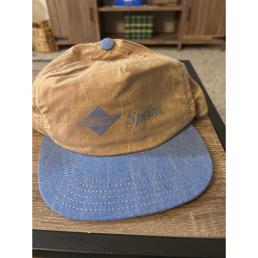 Vintage Sprint Call Before You Dig Cloth Snapback Hat